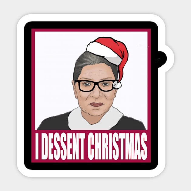 I Dessent Christmas RBG Sticker by LOVILOVI